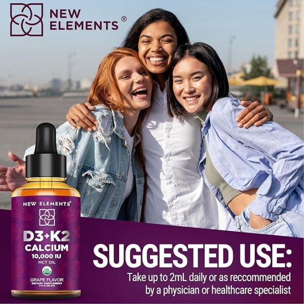 Vitamina D3 + K2 Líquida de Alta Absorción