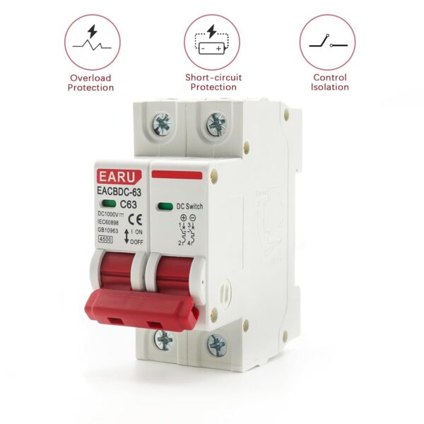 Disyuntor - Breaker Solar DC 63A 1000V - Imagen 4