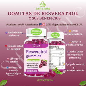 Resveratrol + CoQ10 Gomitas Antioxidantes