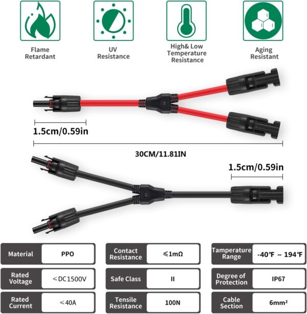 Conector Solar MC4 Y (2 en 1) - Imagen 4
