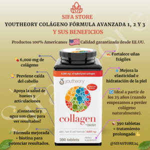 Youtheory colágeno fórmula avanzada 1, 2 y 3