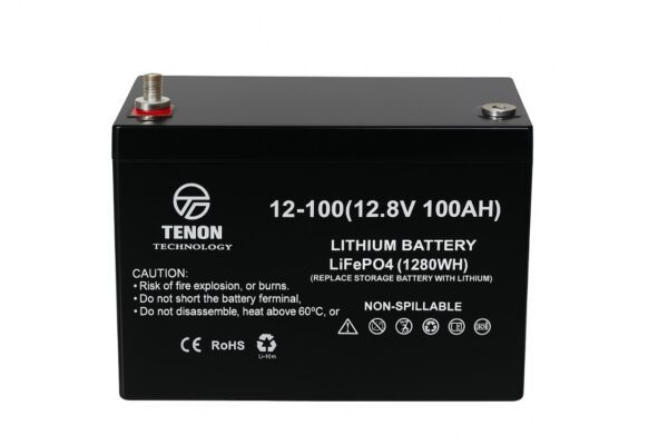 Batería de Litio TENON LiFePO₄ 12.8 V 100Ah – 1280 Wh