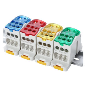 Bloque de terminales de riel DIN para distribución 80A