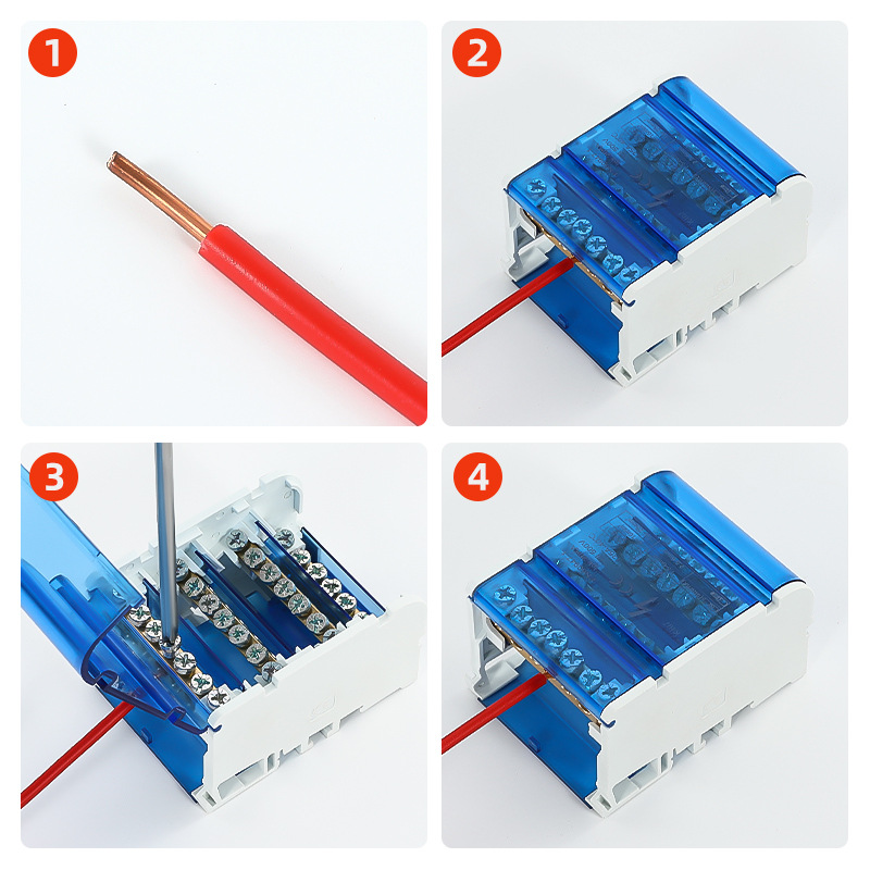 Caja de Conexiones de Distribución 500V / 125A – Bloque de Terminales de Potencia